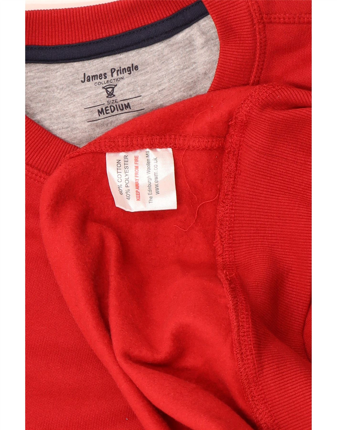 James Pringle Sweat-Shirt Homme Rouge Moyen Coton