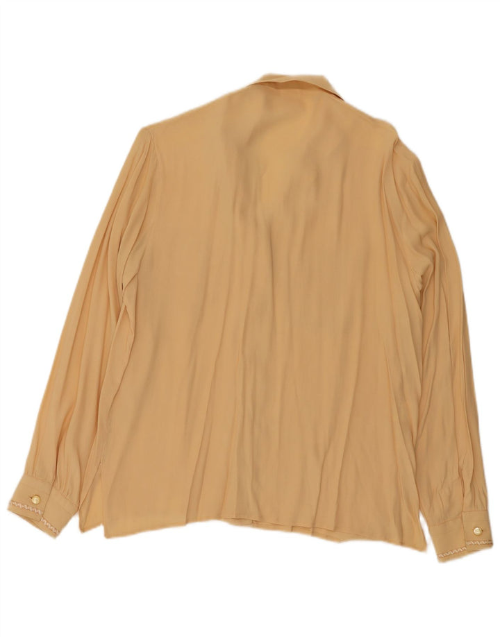 Chemisier chemise femme vintage IT 46 Grand Acétate Beige