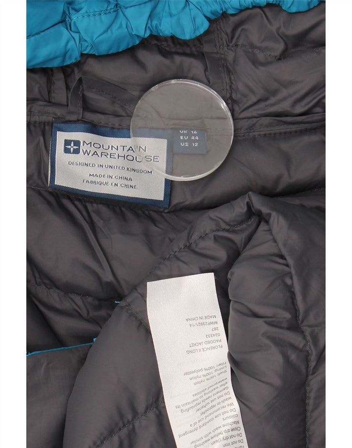 Mountain Warehouse Manteau long rembourré pour femme UK 16 Large Bleu Nylon
