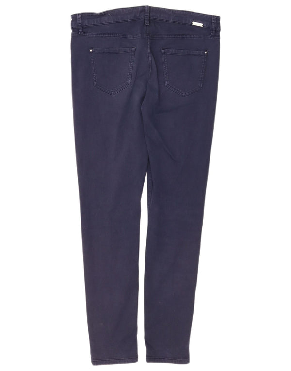 Massimo Dutti Pantalon décontracté skinny pour femme EU 42 Large W32 L30 Bleu marine