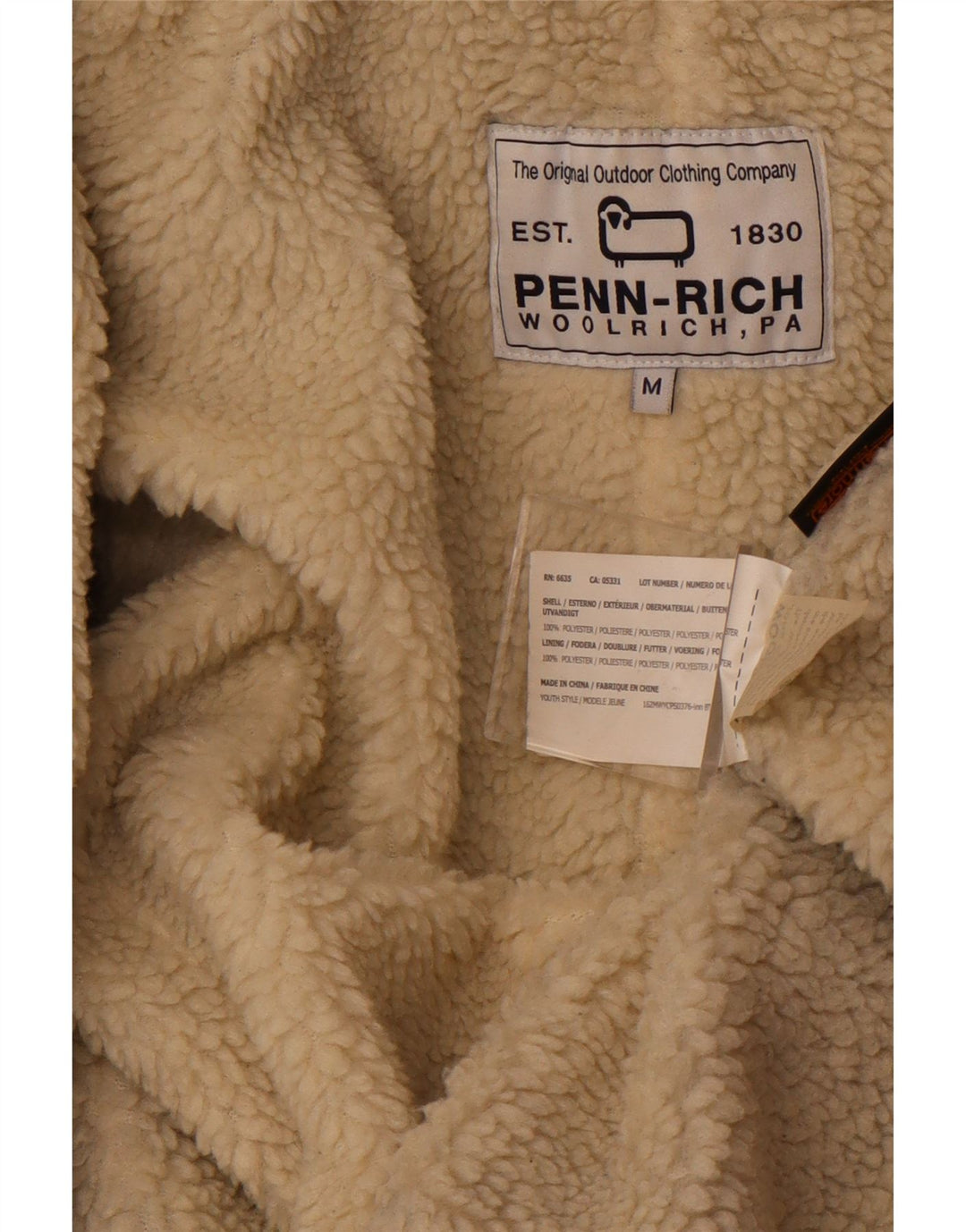 WOOLRICH Parka à capuche pour femme UK 14 Marron moyen Polyester