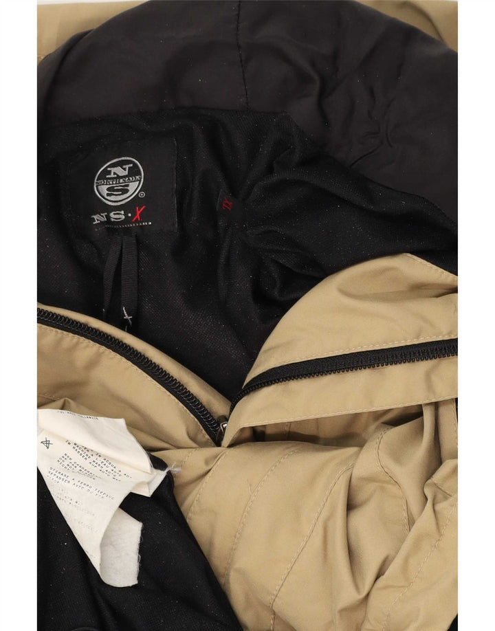 North Sails Veste de pluie à capuche pour homme UK 42 XL Beige Polyamide