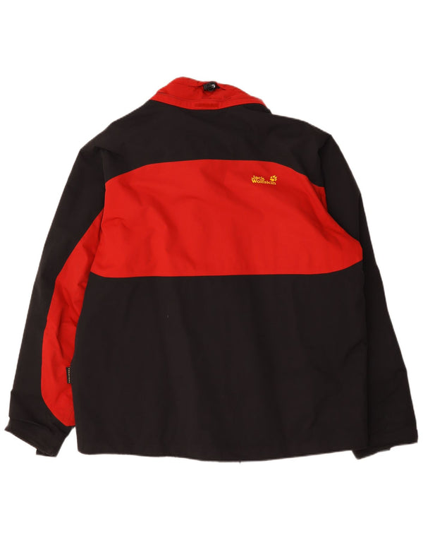 Jack Wolfskin Veste coupe-vent pour homme UK 44 XL Rouge Colourblock Polyamide