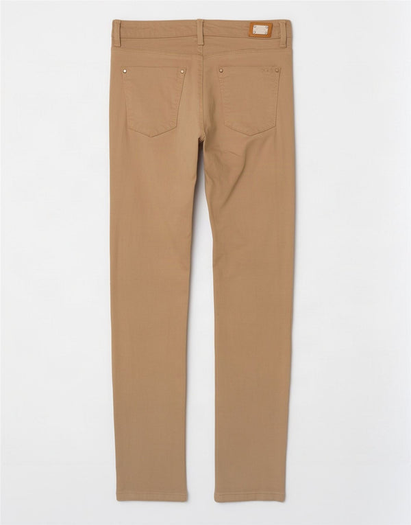 Zara Pantalon décontracté skinny pour femme EU 38 Small W28 L30 Beige