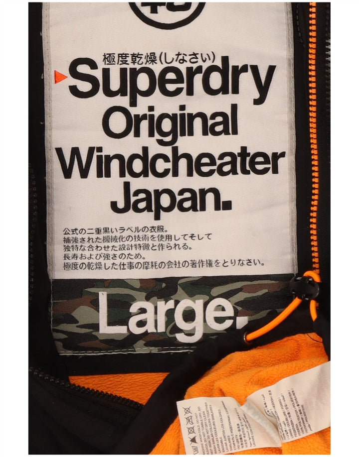 Superdry Veste coupe-vent Windcheater pour femme UK 16 Large Noir