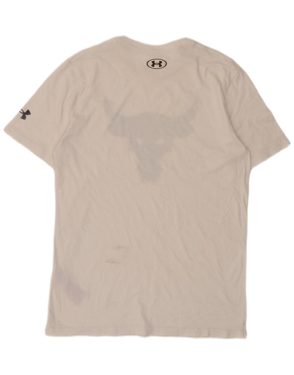 Under Armour Tee-Shirt Project Rock Brahma Bull Graphic Homme Blanc Moyen