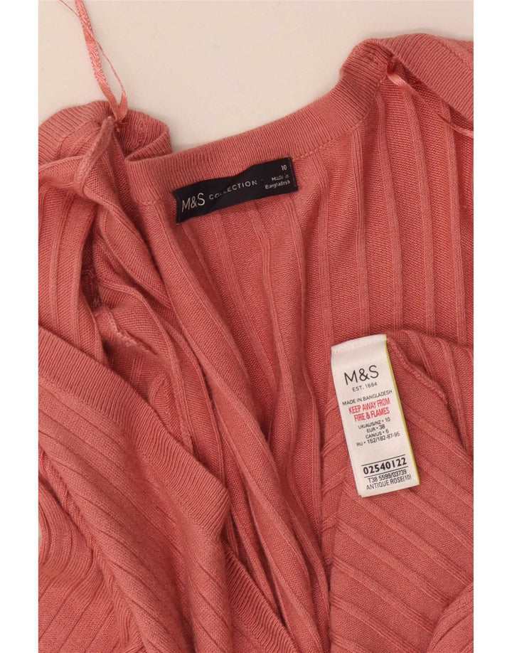 Marks & Spencer Pull cardigan ouvert long pour femme UK 10 Small Rose