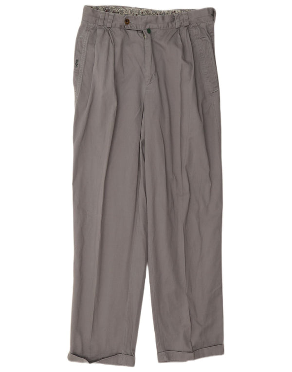 Pantalon Chino Pegged Vintage Homme IT 46 Petit W29 L30 Coton Gris