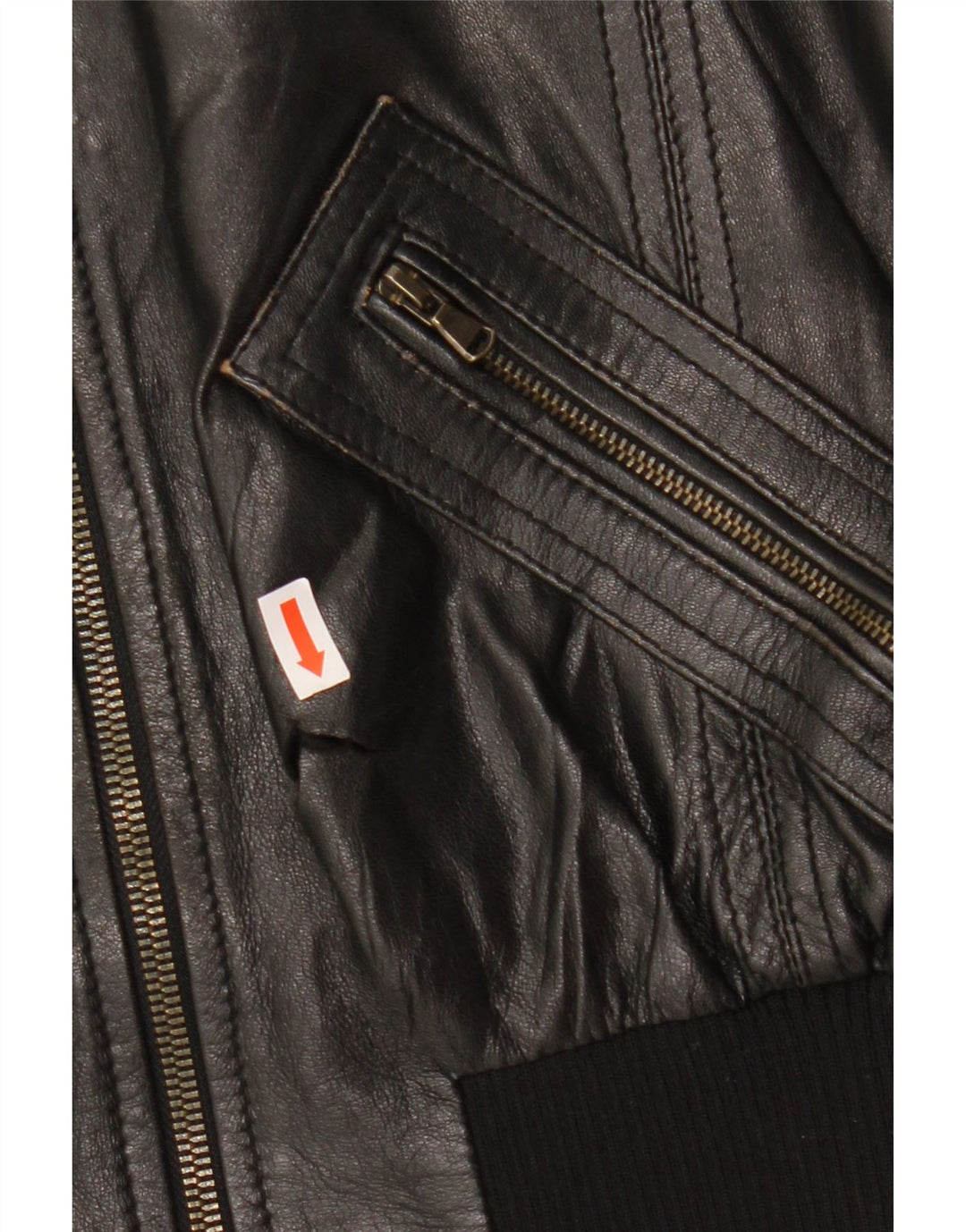 CINTI Veste en cuir bomber court pour femme IT 46 Grand cuir noir