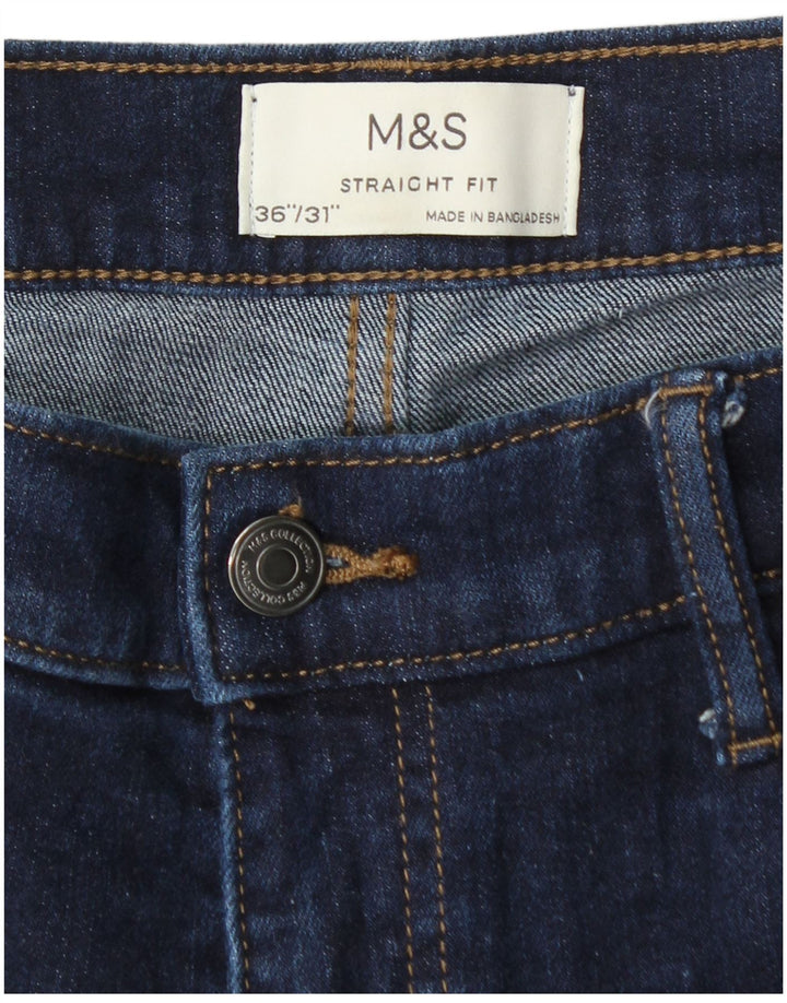 Marks & Spencer Jean Droit Homme W36 L31 Bleu Marine