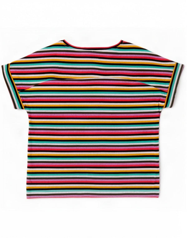 Marks & Spencer Haut T-Shirt Femme UK 16 Large Rayé Multicolore