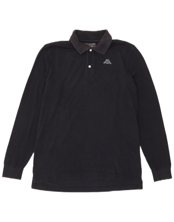 Kappa Polo à Manches Longues Homme Bleu Marine Moyen Coton