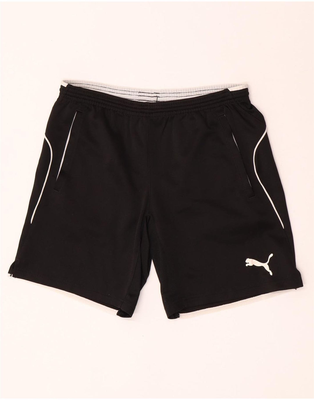 Puma Short de Sport Garçon 15-16 ans Noir Polyester