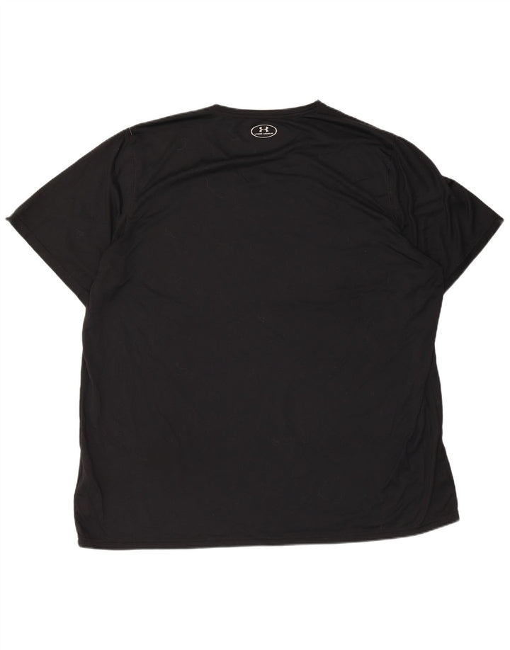 UNDER ARMOUR T-shirt graphique Heat Gear pour hommes 3XL Noir Polyester