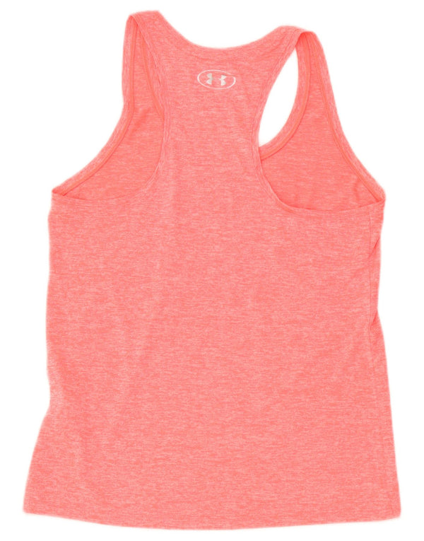 Under Armour Heat Gear Graphic Débardeur pour femme UK 12 Rose moyen moucheté