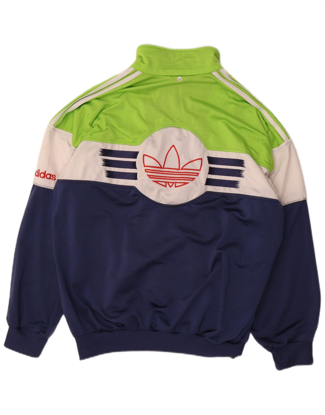 ADIDAS Veste de survêtement pour homme UK 42/44 Large Bleu marine Colourblock