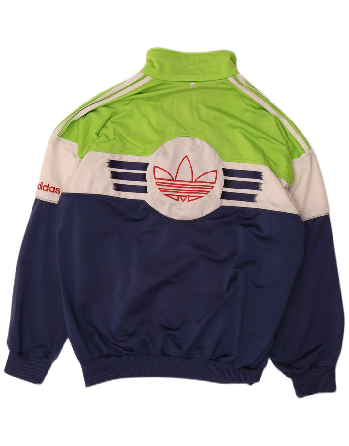 ADIDAS Veste de survêtement pour homme UK 42/44 Large Bleu marine Colourblock