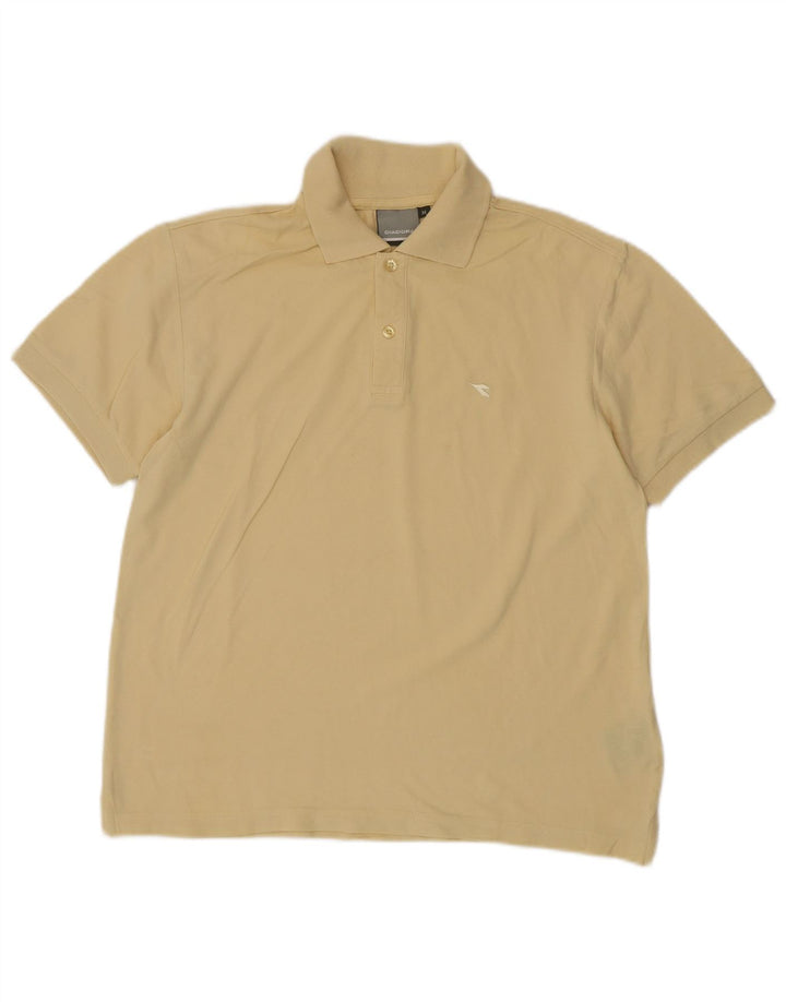 DIADORA Polo Homme Jaune Moyen Coton