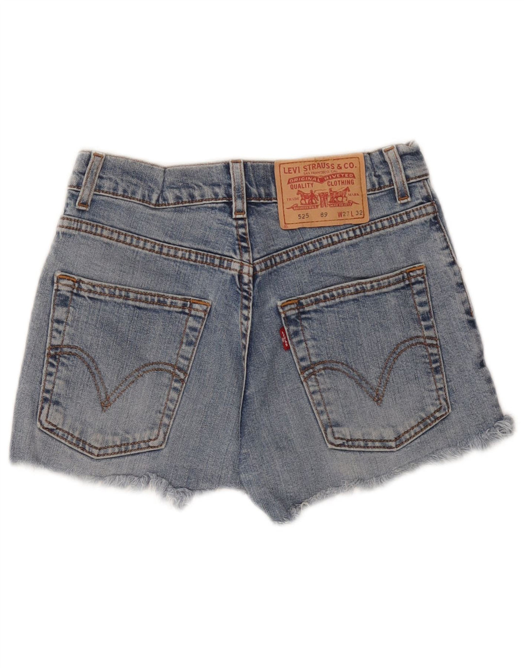 LEVI'S Short en Jean 525 Femme W27 Petit Bleu Coton