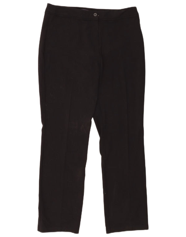 Marks & Spencer Pantalon droit décontracté pour femme UK 14 Medium W34 L30 Noir