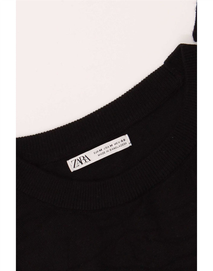 Zara Pull Col Bateau Homme Noir Moyen