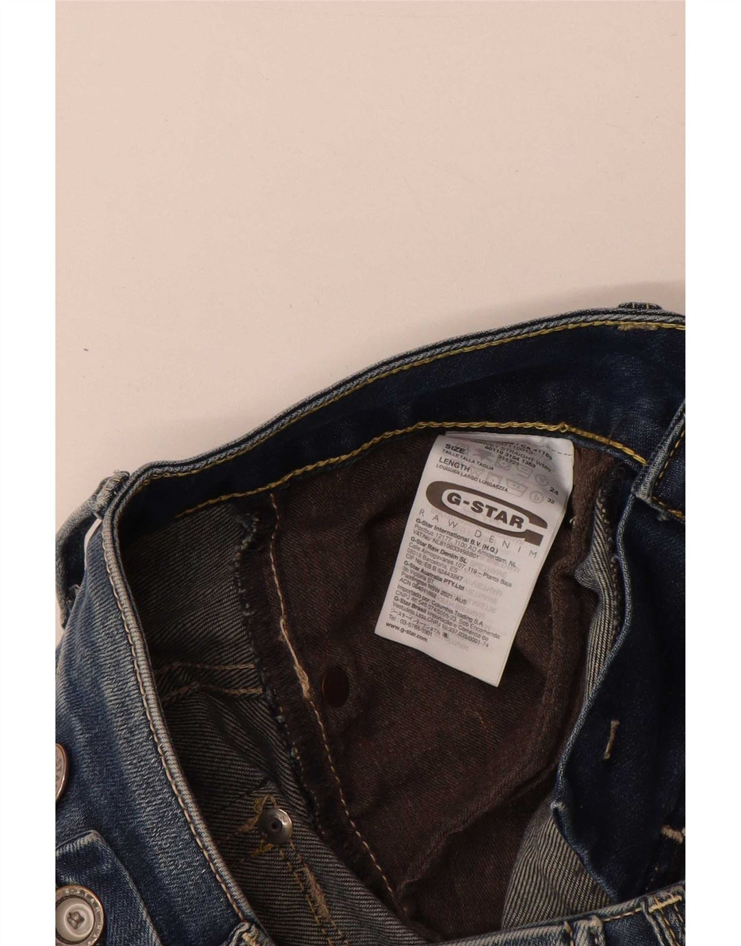 G-Star Jean droit femme W24 L28 bleu coton