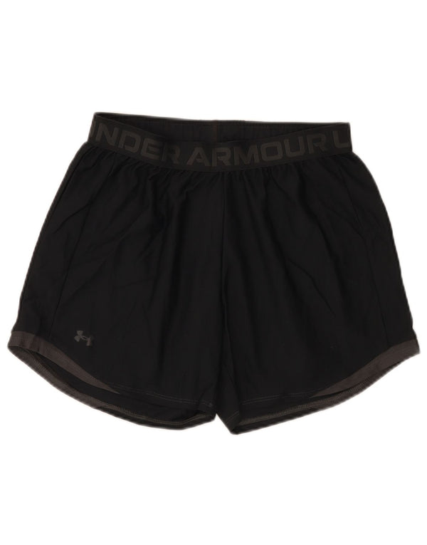 Under Armour Short de sport graphique pour femme UK 10 Small Noir Polyester