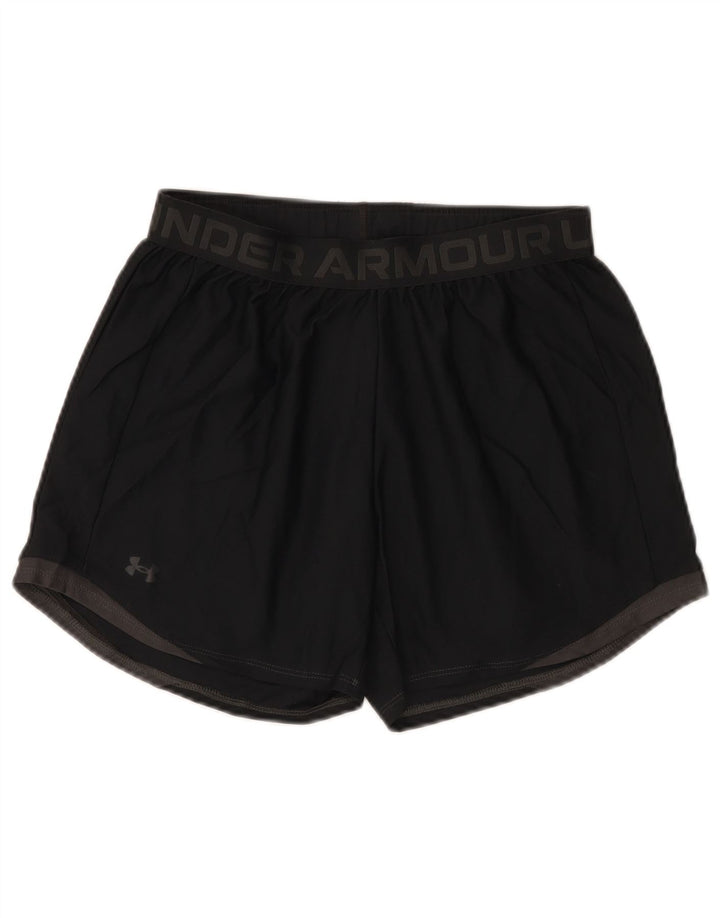 Under Armour Short de sport graphique pour femme UK 10 Small Noir Polyester