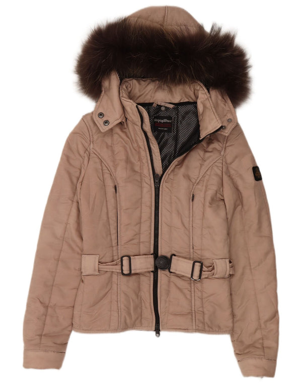 Refrigiwear Veste matelassée à capuche pour femme UK 10 Small Beige Polyamide