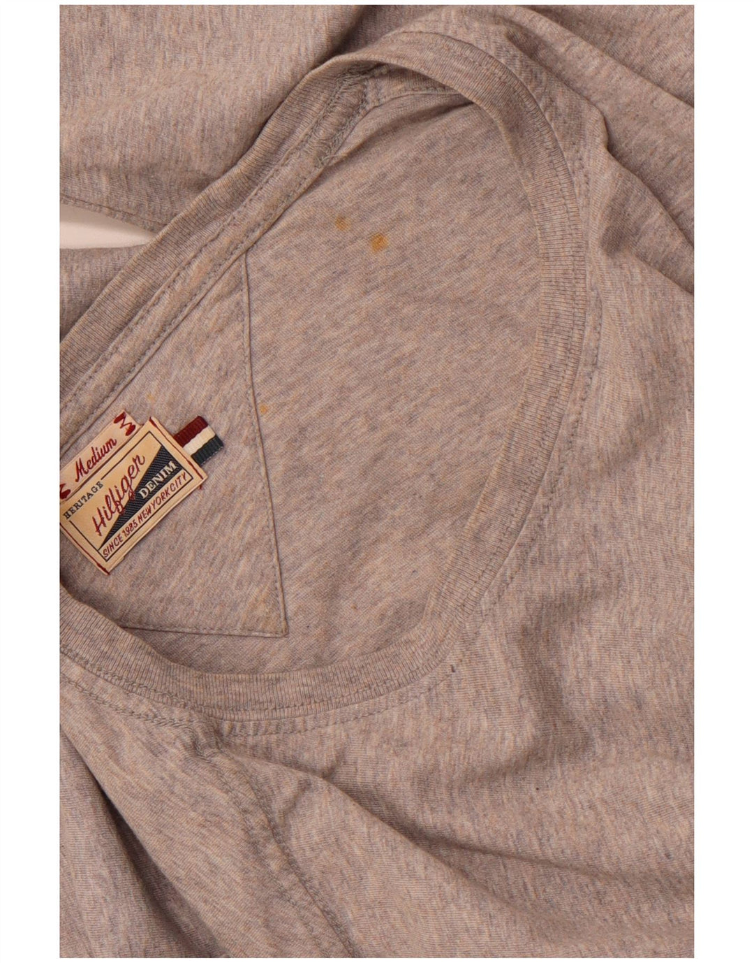 TOMMY HILFIGER Haut Heritage Graphic Manches Longues Homme Gris Moyen Coton