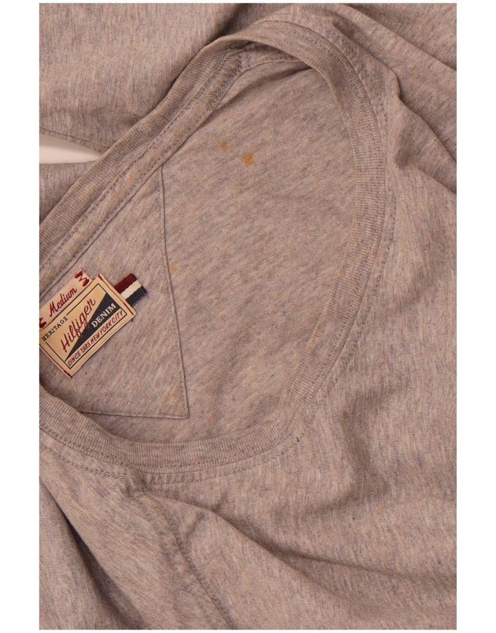 TOMMY HILFIGER Haut Heritage Graphic Manches Longues Homme Gris Moyen Coton