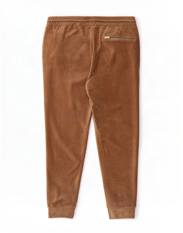 Reiss Pantalon de survêtement en velours pour femme UK 18 XL Marron Coton