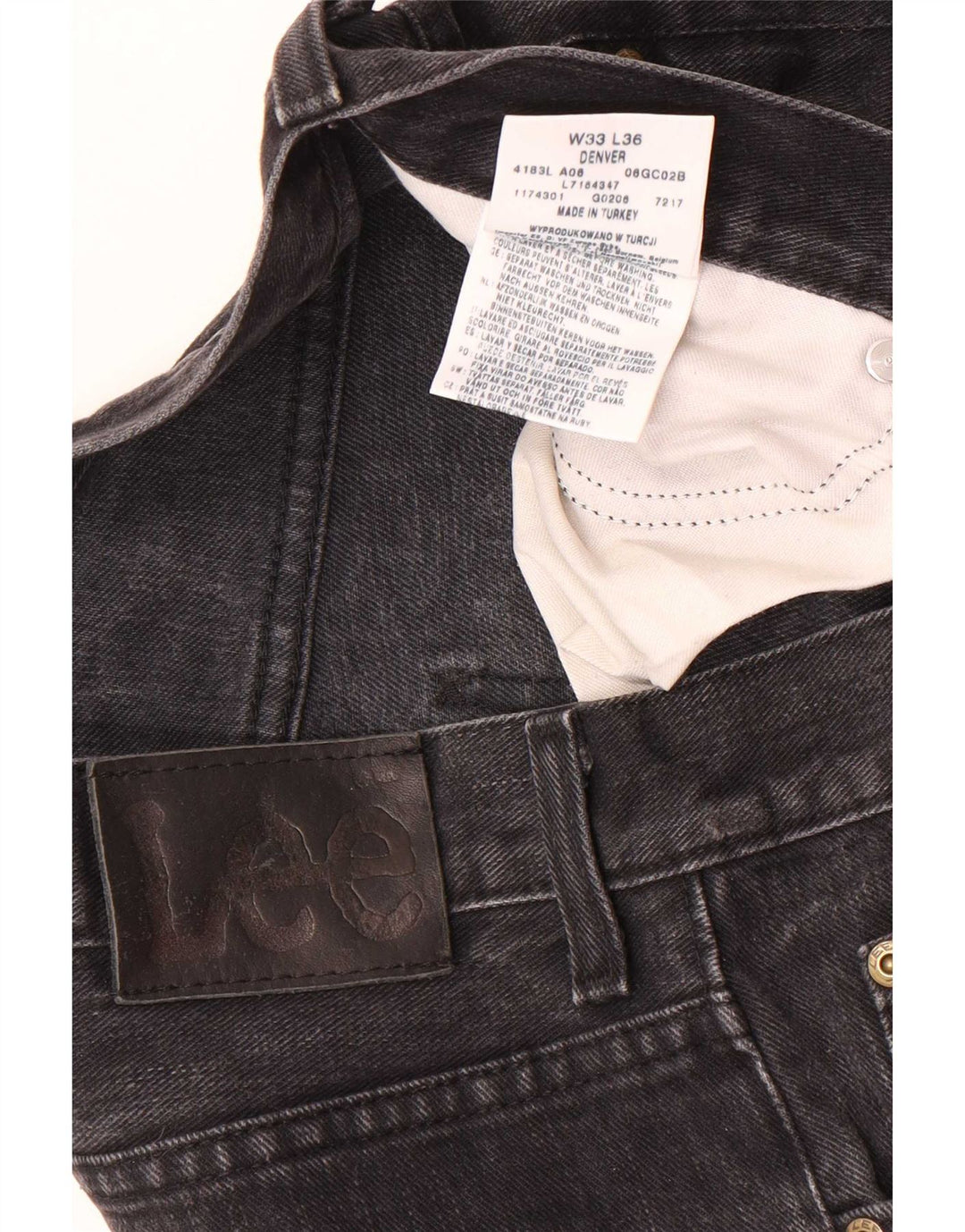 Lee Jean Bootcut Denver Homme W33 L36 Coton Noir