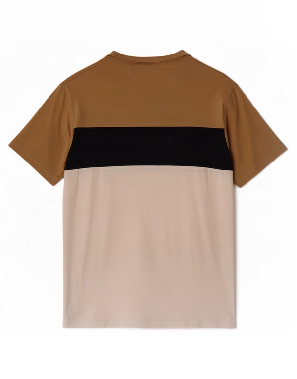 Zara Homme T-Shirt Top Beige Colorblock Coton