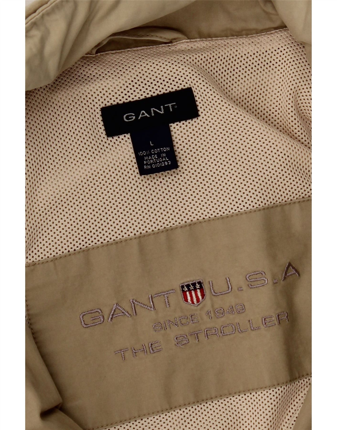 GANT Veste utilitaire à capuche pour homme UK 40 Large Beige Coton