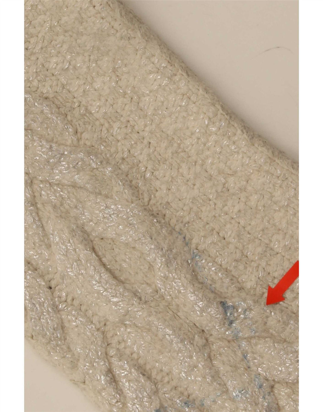 Zara Pull court à col rond pour femme UK 14 Beige moyen