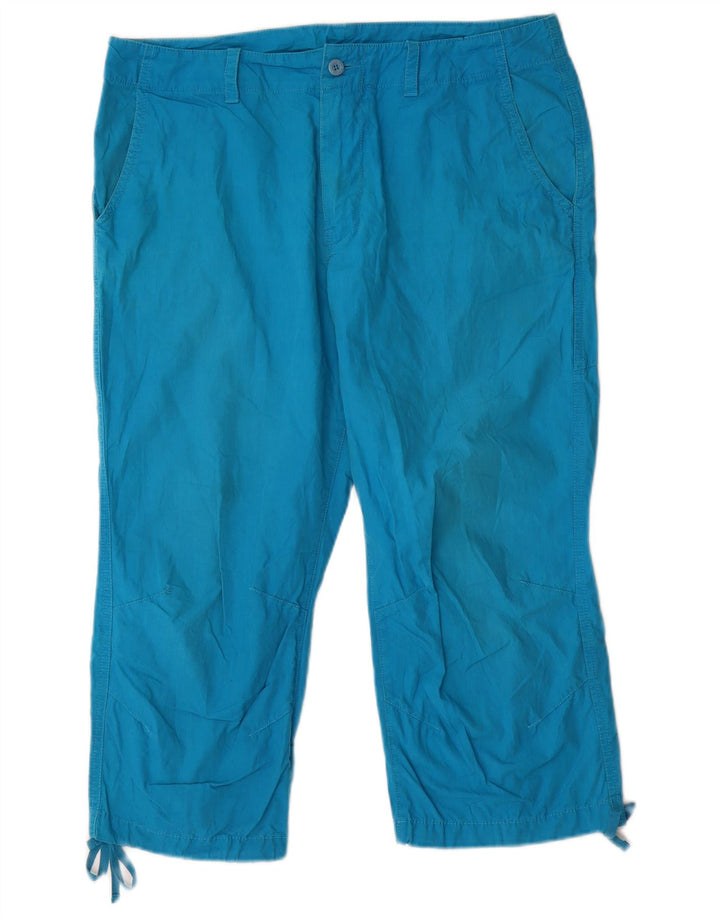 KAPPA Pantalon capri droit coupe parfaite pour femme IT 48 XL W34 L20 Bleu