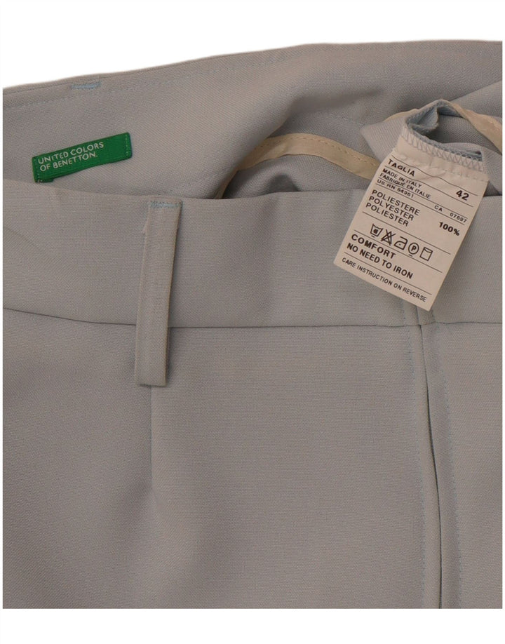 BENETTON Womens See Through Midi Skirt IT 42 Medium W28  Blue Polyester