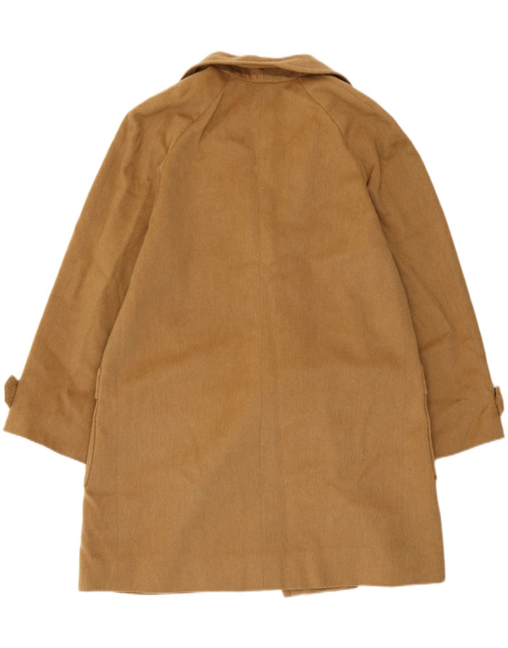 vintage Femme Double Breasted Coat UK 14 Beige Moyen