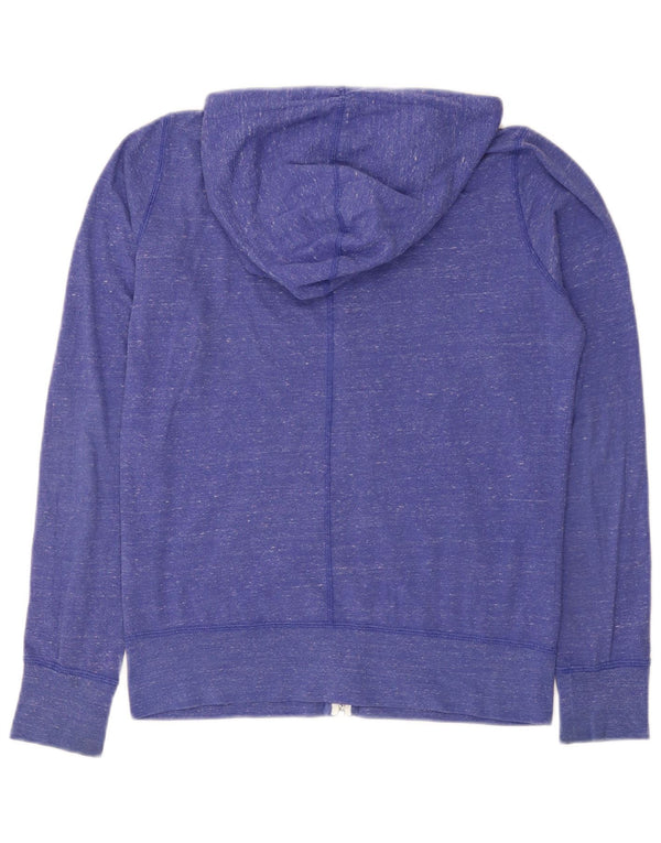 Nike Pull à capuche zippé pour femme UK 12 Coton moucheté violet moyen