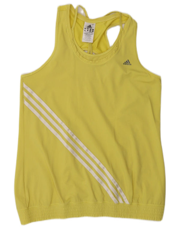 Adidas Femmes Climacool Débardeur UK 16/18 Grand Jaune Polyamide