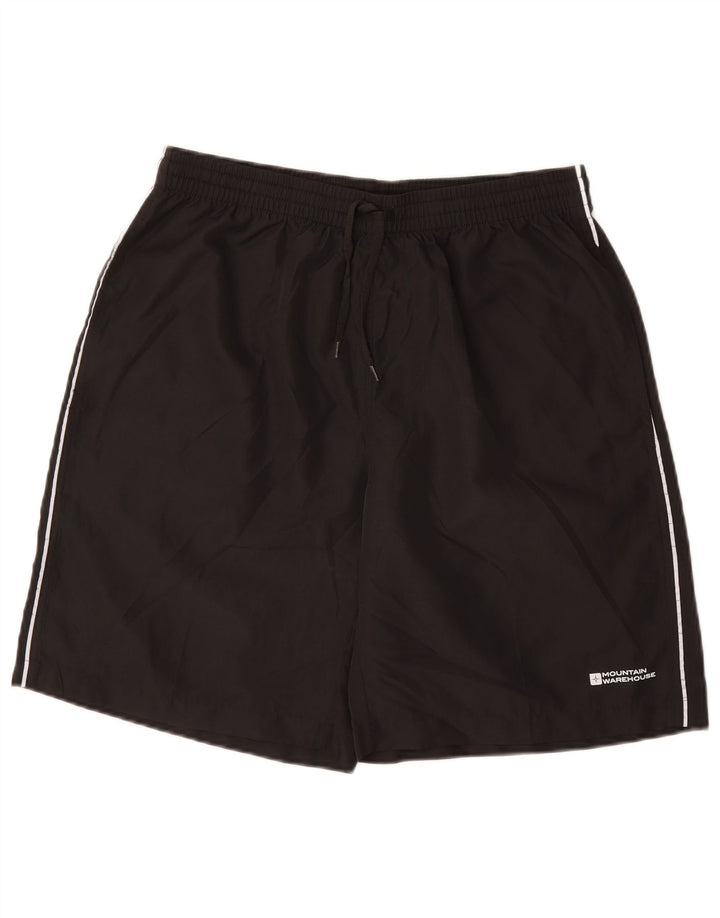 MOUNTAIN WAREHOUSE Short de Sport Homme Polyester Noir Moyen