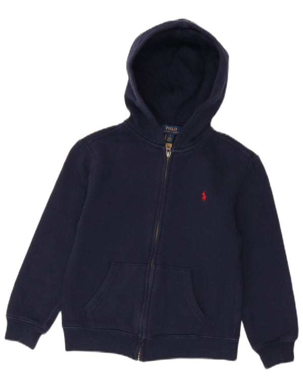 Pull à capuche zippé Polo Ralph Lauren pour garçon 6-7 ans en coton bleu marine