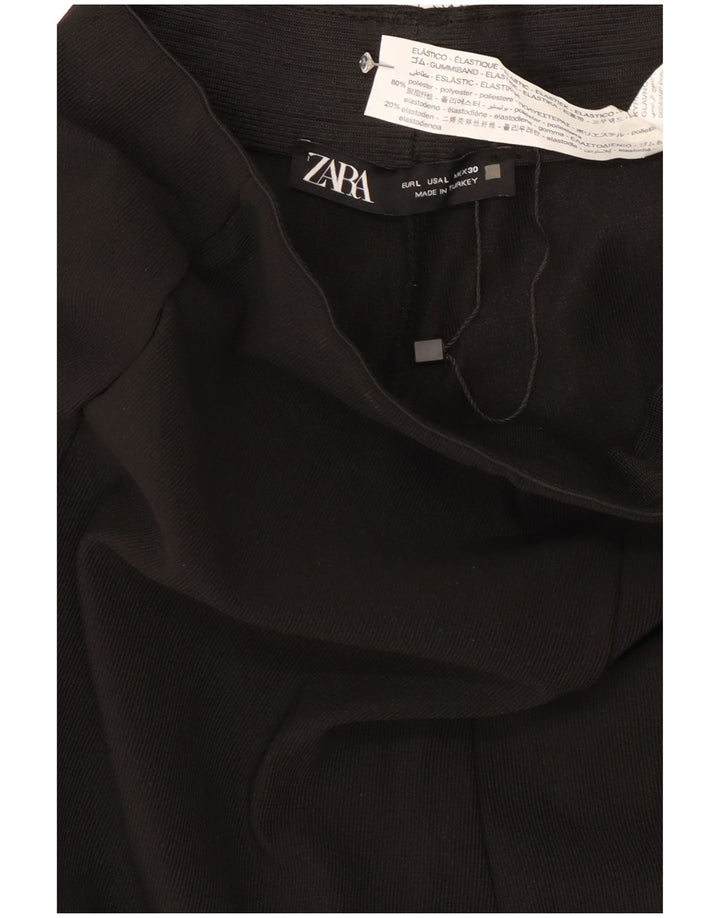 Zara Leggings Femme UK 16 Large Noir Polyester