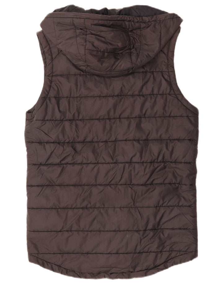 Nike Gilet rembourré à capuche pour homme UK 36 Petit Noir Polyester