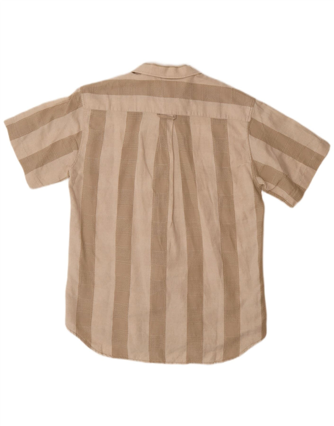 WALBUSCH Chemise manches courtes homme Taille 39/40 Lin rayé beige moyen