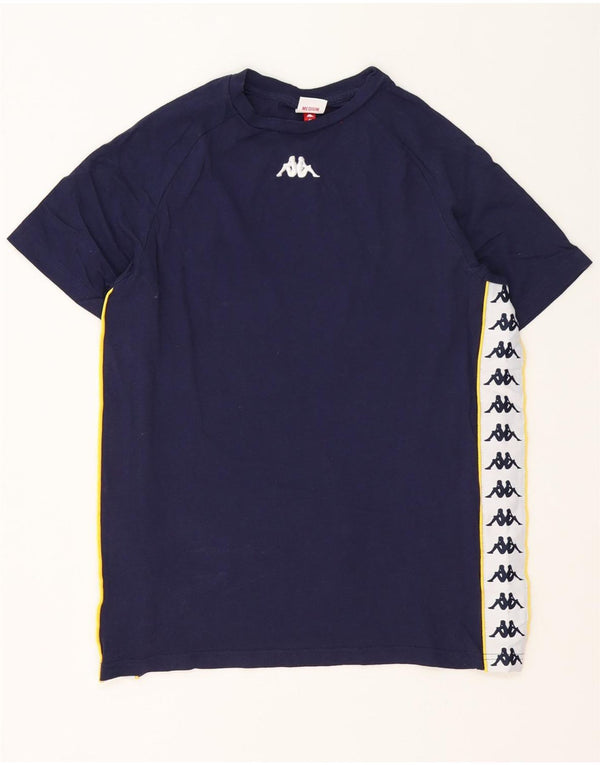 Kappa T-Shirt Graphique Homme Bleu Marine Moyen Coton Colorblock