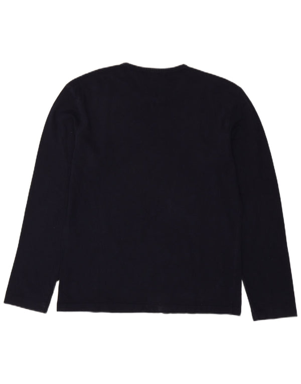 Calvin Klein Haut graphique à manches longues pour homme en coton bleu marine moyen