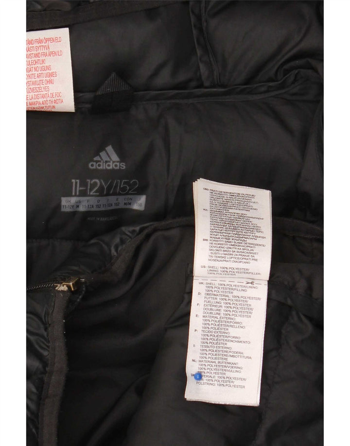 Veste matelassée à capuche Adidas Garçon 11-12 ans Noir Polyester