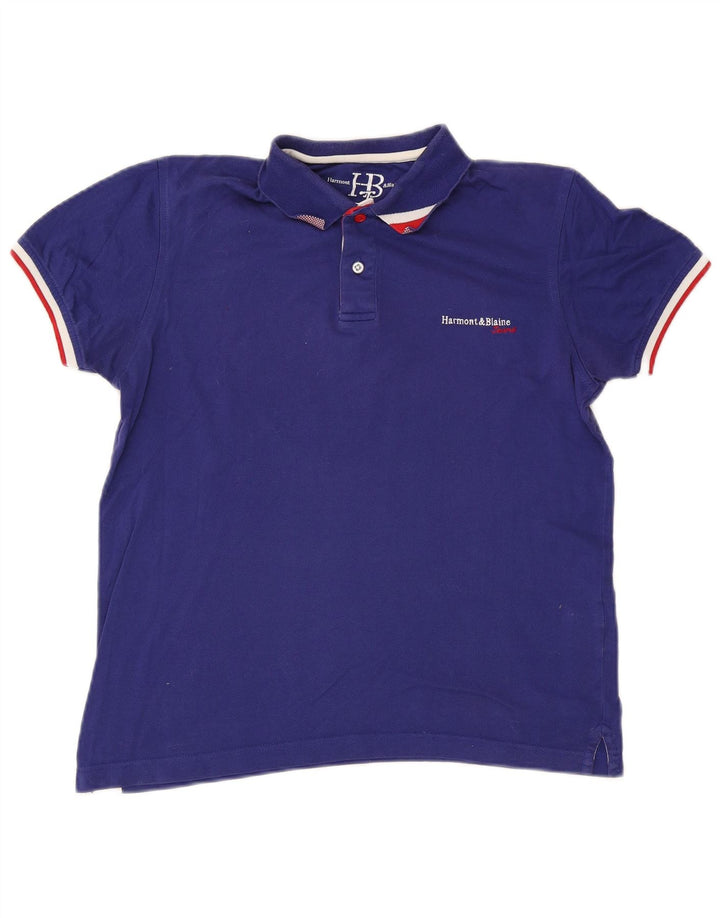 Harmont & Blaine Polo Homme Petit Bleu Coton